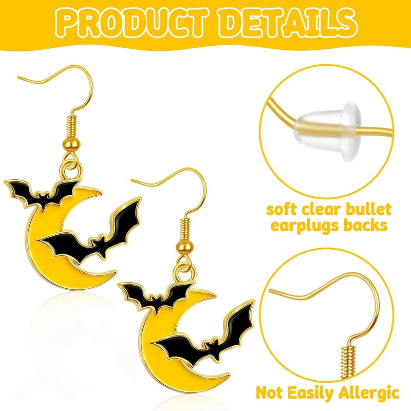 Fullive Thanksgiving Earrings, Fall Stud Dangle Turkey Earrings, Hypoallergenic Thanksgiving Accessory for Women Adult - Image 3